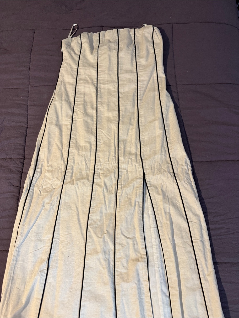 NWT Strapless maxi dress with slit